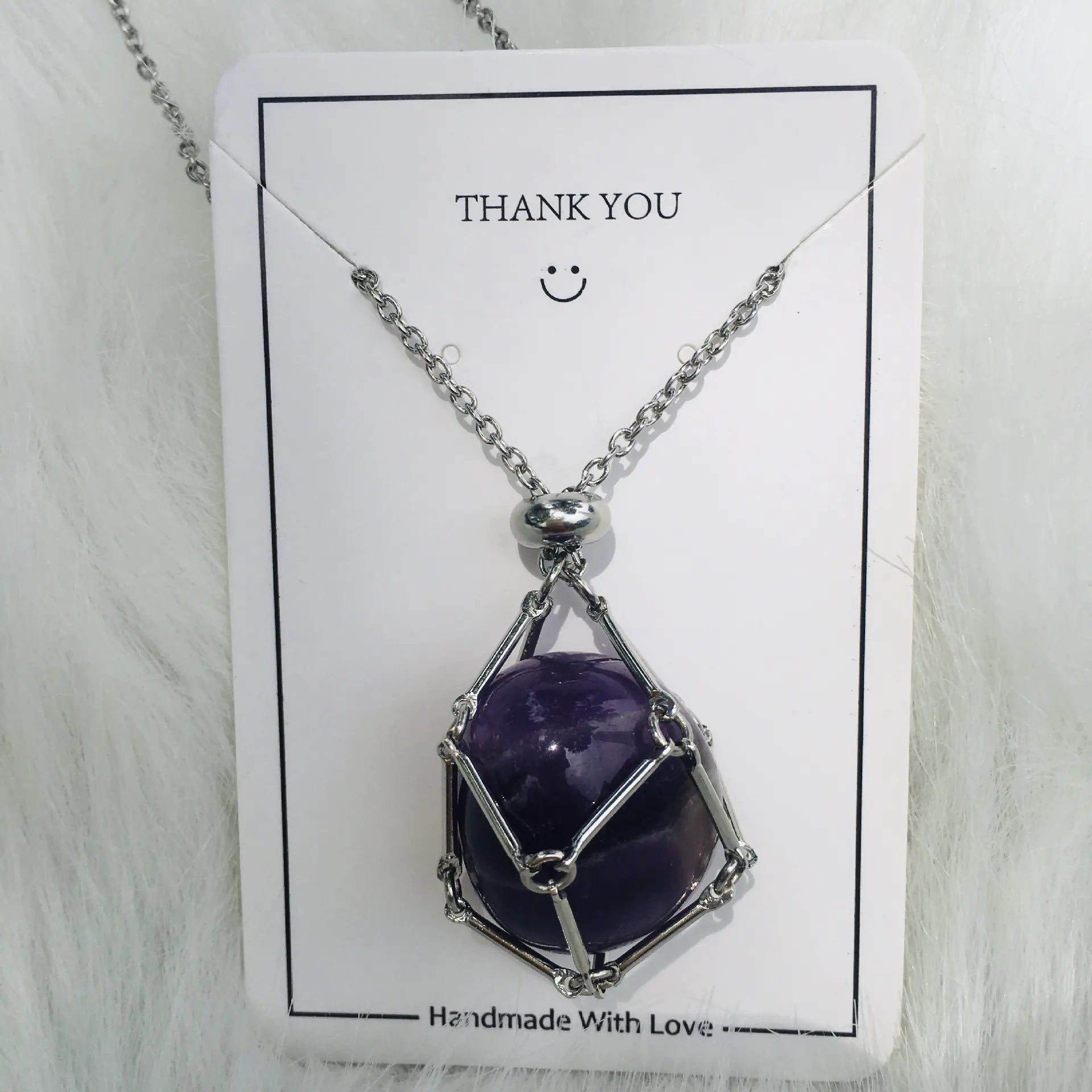 Crystal Raw Stone Pendant Necklace