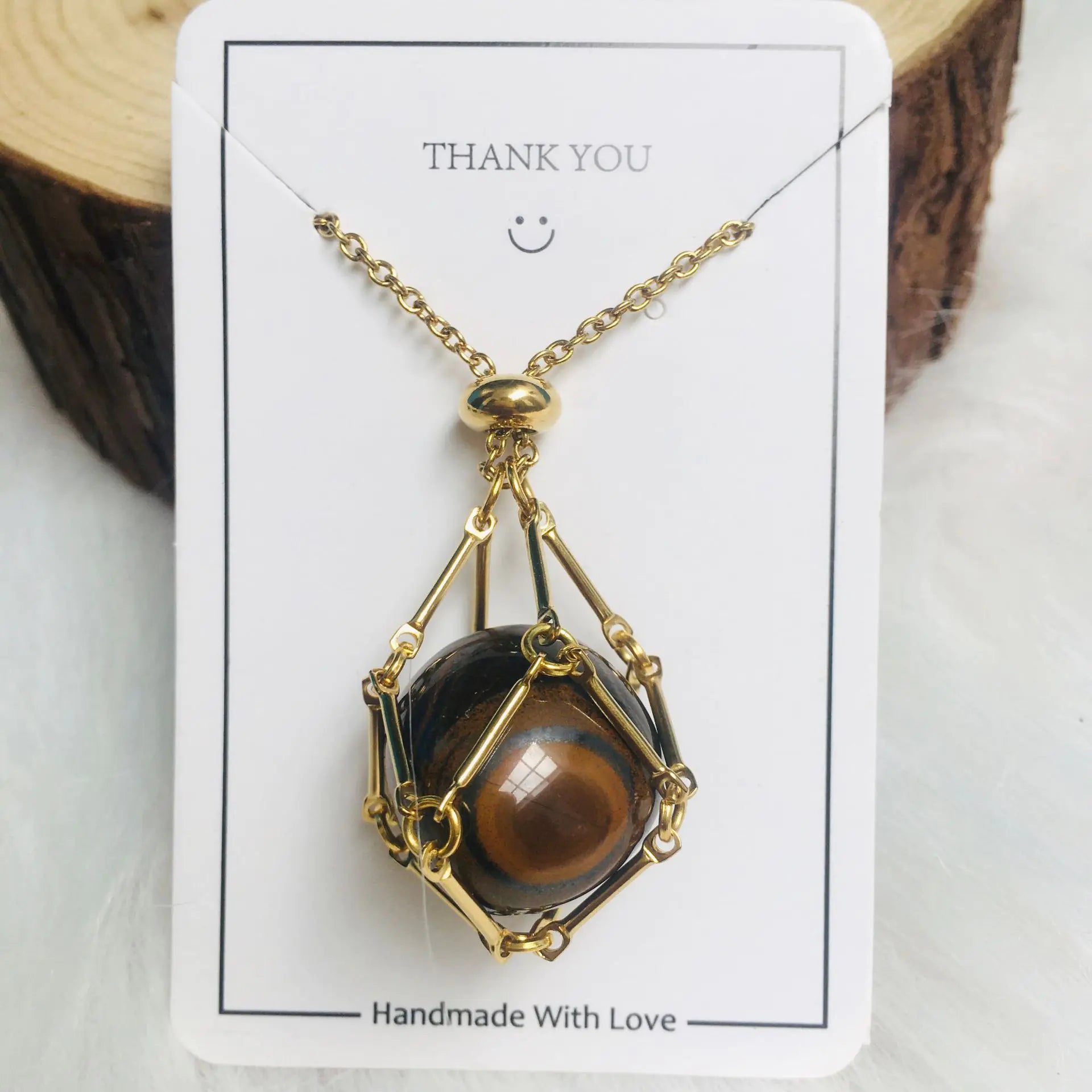 Crystal Raw Stone Pendant Necklace