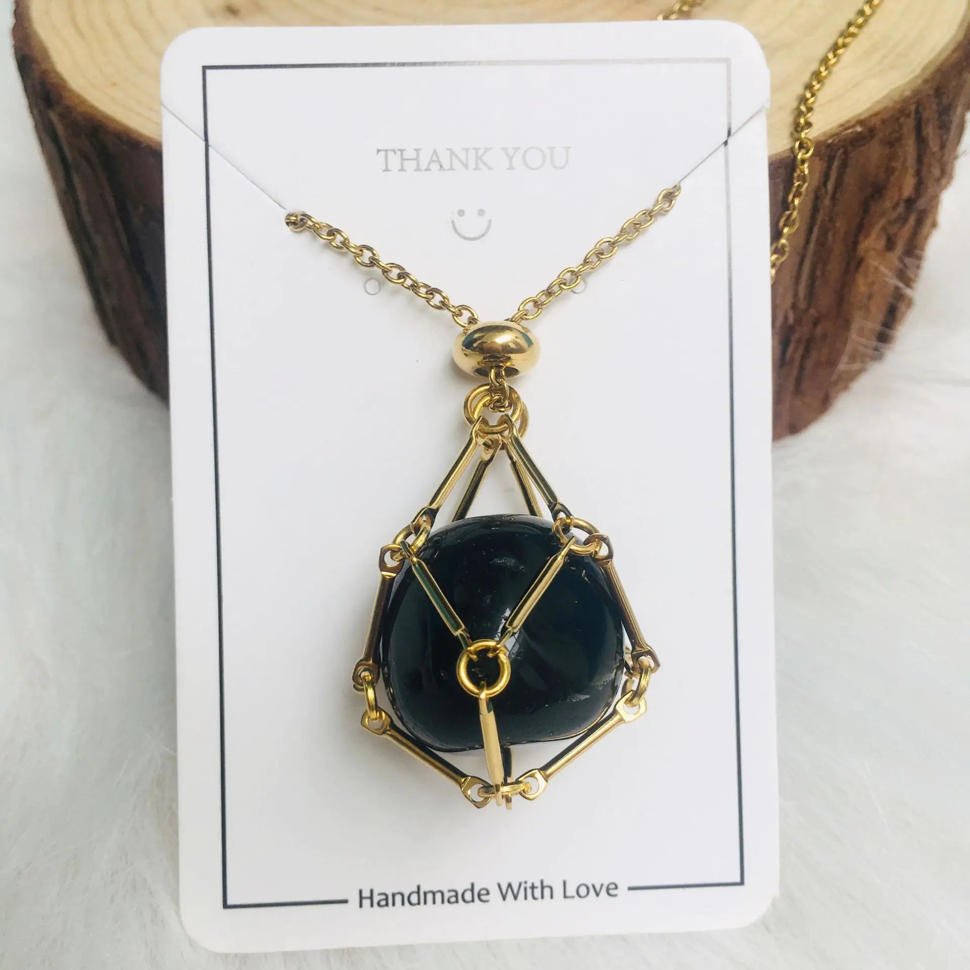 Crystal Raw Stone Pendant Necklace